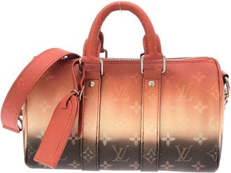 Louis Vuitton Orange Silver Coated Canvas Boston Bag (Pre-Owned)