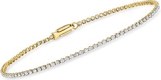 RS Pure by Ross-Simons Diamond Tennis Bracelet in 14kt Yellow Gold