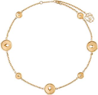 Burberry Hollow-medallion gold-plated necklace - women - Gold Vermeil - One Size