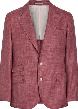 Brunello Cucinelli Wool and Silk-blend Blazer - Coral - 50 (IT50 / L)