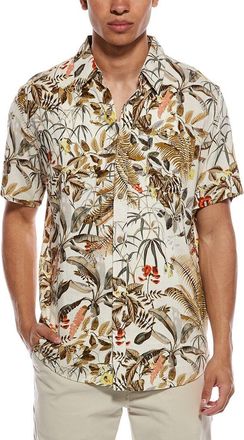 Weatherproof Vintage Weatherproof Vintage Linen-Blend Print Camp Shirt