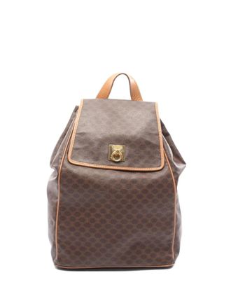 Celine 2000s Macadam rucksack backpack - women - PVC - One Size - Brown