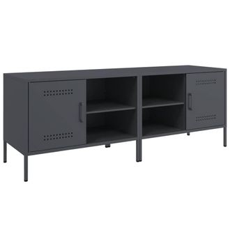 Berkfield Home TV Cabinets 2 pcs Anthracite 68x39x50.5 cm Steel in Dark Grey