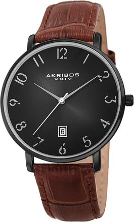 Akribos XXIV Quartz Black Dial Mens Watch AK1077BK