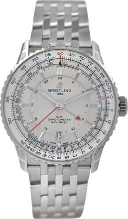 Breitling Pre-owned Breitling Navitimer Gmt GMT Automatic Chronometer Silver Dial Mens Watch A32310