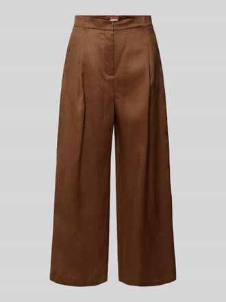 Max Mara Regular Fit Culotte in verk&uuml;rzter L&auml;nge Modell TARTUFO in Mittelbraun, Gr&ouml;&szlig;e 34