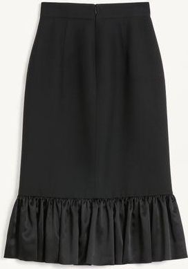 Valentino Gonna Midi In Crepe Couture Donna NERO 36