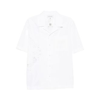 Marine Serre Regenerated Household Linen Laced LS Shirt - female - Marine Serre - Shirts - White - M - Blouses & Shirts