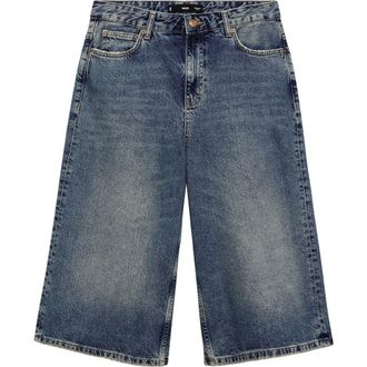 Mango Hazel Denim Bermuda Shorts in Open Blue at Nordstrom, Size 6
