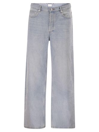 A.P.C. Washed Cotton Denim Wide Leg Jeans