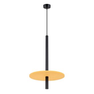 Sollux Lighting L&aacute;mpara colgante amarillo/negro fieltro/acero alt. 126 cm