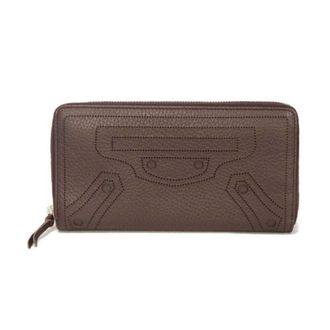 Balenciaga Bordeaux Leather Long Wallet (Bi-Fold) (Pre-Owned)