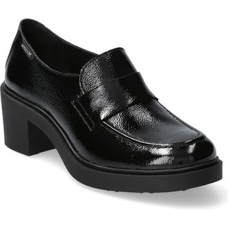 Mephisto Pamelia Patent Leather Loafer Pump in Black Patent at Nordstrom Rack, Size 9.5