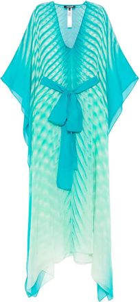 Roberto Cavalli printed maxi dress - women - Silk - 40 - Blue
