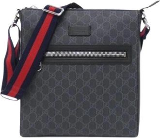Gucci Pre-owned GG Supreme Canvas Shoulder Bag - Dames - Vintage Schoudertas - Zwart - ONE Size - Vintage