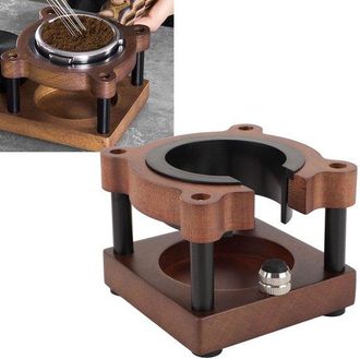 OEM Portafiltros De Madera Para Espresso Con Base Anti, Molienda, Soporte Estable Para Portafiltros De 51 A 58 Mm