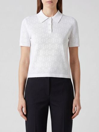Tory Burch Polo slim fit in misto viscosa con colletto classico
