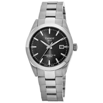 Tissot Gentleman Powermatic 80 Automatic Black Dial Steel Mens Watch T127.407.11.051.00