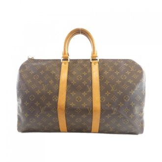 Louis Vuitton Marron Coated Canvas Boston Bag (Pre-Owned)