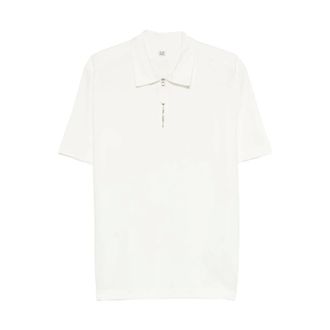 C.P. Company Polo Shirts, male, White, Size: XL 1020 Jersey Short Sleeve Polo