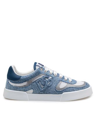 Dolce & Gabbana Strobel Portofino Light Sneaker In Technical Mesh Denim