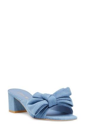 Stuart Weitzman Loveknot Block Heel Sandal in Washed at Nordstrom Rack, Size 5.5