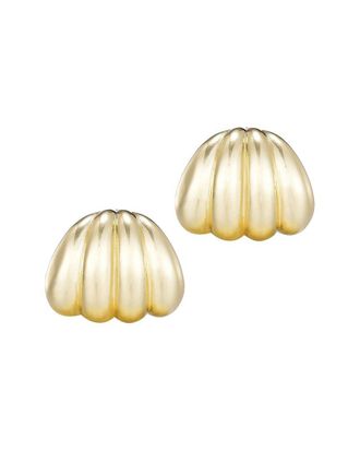 Adornia Adornia 14K Plated Fluted Wrap Around Huggie Earrings