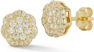 Glaze Jewelry Flower Cubic Zirconia Stud Earrings in Gold at Nordstrom Rack