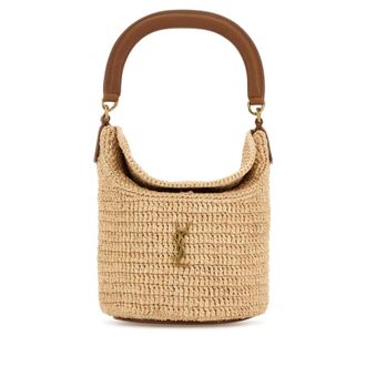 Saint Laurent Raffia Gaby Bucket Bag