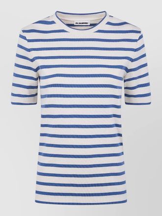 Jil Sander crew neck short sleeve striped t-shirt