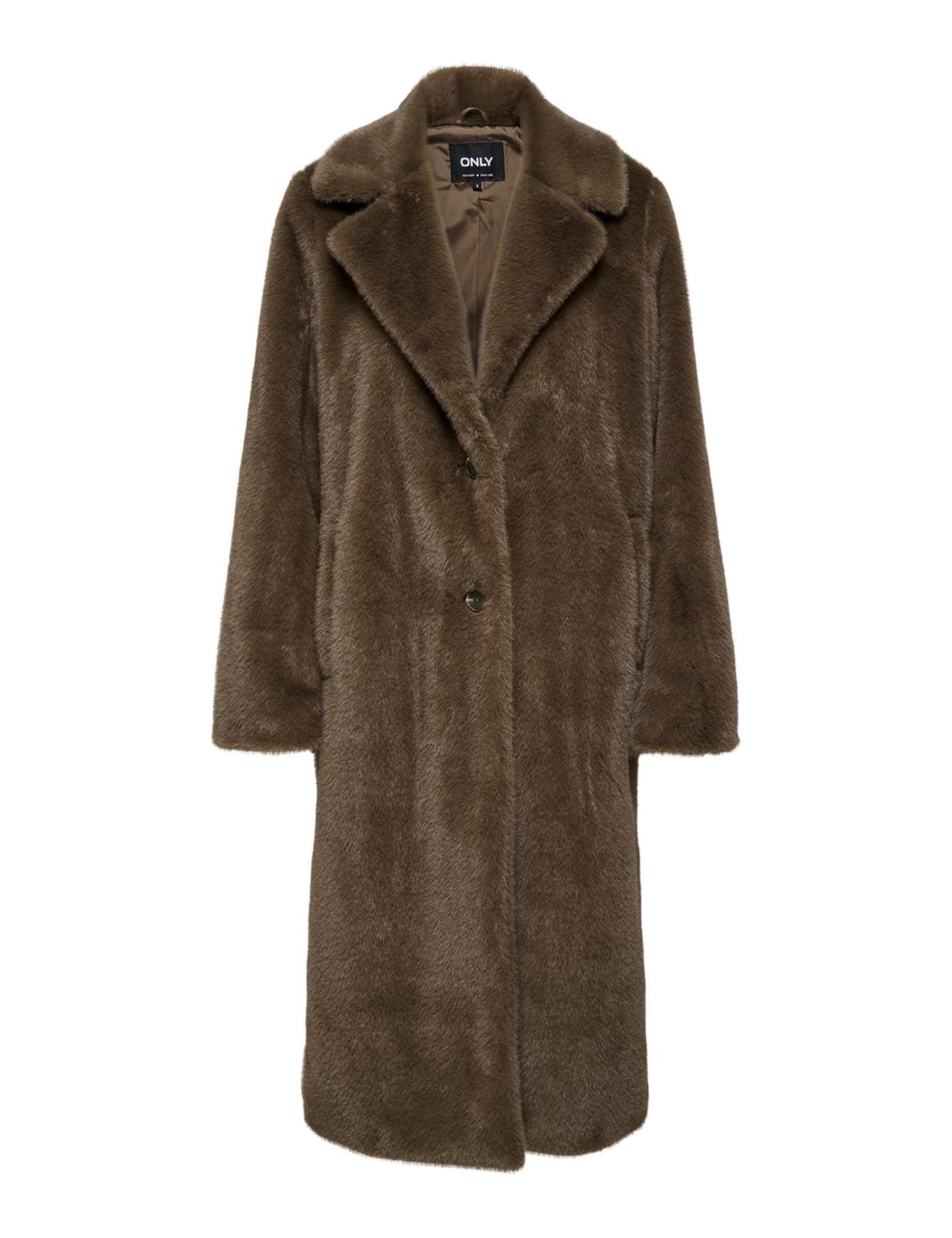 Shearling Kurzmantel Rostbraun Only Damen ONLMEAGAN FUR Coat OTW