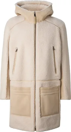 Bogner Soan lambskin coat for men - Camel/Cream - 46