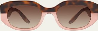 Barton Perreira Sueno Acetate Rectangle Sunglasses