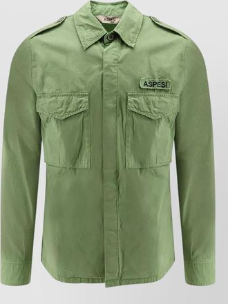 Aspesi cotton field shirt jacket front pockets