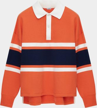 Loewe Mens Multi-Stripe Long-Sleeve Rugby Shirt