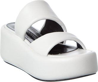 Sergio Rossi Spongy 10 Leather Platform Sandal