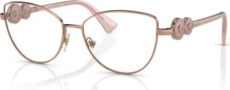 Versace 55mm Cat Eye optical glasses in Pink at Nordstrom