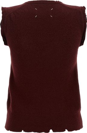 Maison Margiela Distressed Virgin Wool Sleeveless Top
