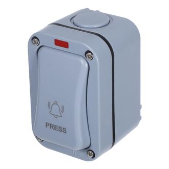 OEM Bot&oacute;n De Timbre Exterior Impermeable Con Indicador Led Integrado, Interruptor De Pared Rectangular De Alta Resistencia Para Patio, Almac&eacute;n Y Garaje, F
