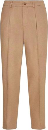 Calvin Klein Heren, Broeken, Beige, Maat: XL Wol