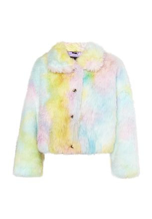 Faina Blouson van namaakbont Dames regenboog
