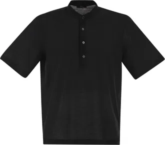 Herno Jersey-Poloshirt mit Seraph-Kragen