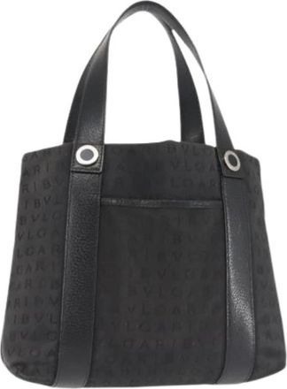 Bulgari Pre-owned Canvas Handtas - Dames - Vintage Handtas - Zwart - ONE Size - Vintage