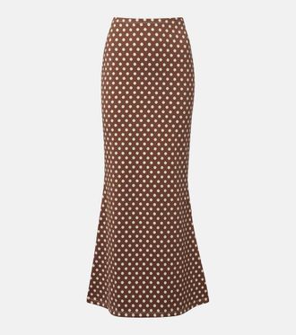 Montce Swim Natalia polka-dot maxi skirt