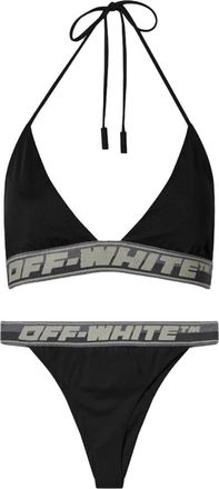 Off-white Off White Dames/Dames Logo Bikini (Zwart)