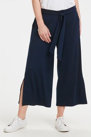 Kaffe Malli Casual Cropped High Waist Trousers in Midnight Marine at Nordstrom, Size X-Small
