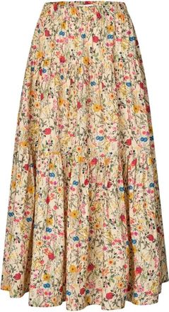 Lollys Laundry Sunset LL Maxi Rok - Dames - Maxi Rokken - Veelkleurig - L - Katoen - Rokken