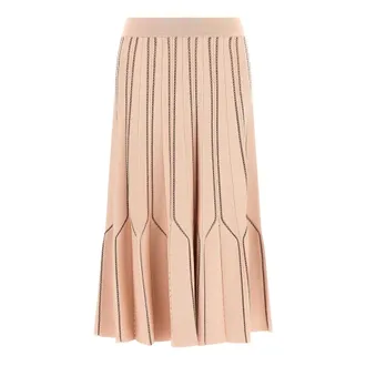 Elisabetta Franchi Origami Knit Skirt - Skirts - Mujer - Rosa - S
