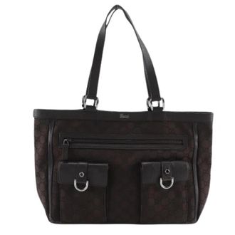 Gucci Pre-owned Nylon gucci-bags - Dames - Vintage Shopper - Bruin - ONE Size - Nylon - Vintage