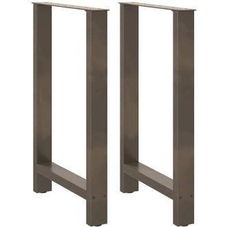 vidaXL Patas Para Mesa De Bar De Acero Natural (2 Unidades, 60 X 90-91 Cm) Vidaxl